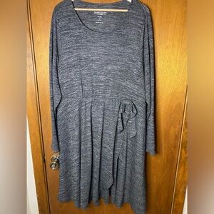 Torrid Gray Tie Front Long Sleeve Sweater Dress. Size 2x